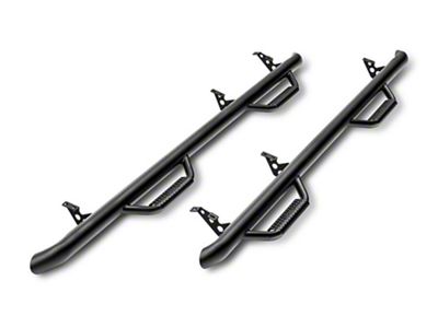 N-Fab Wheel 2 Wheel Bed Access Nerf Side Step Bars; Textured Black (17-24 F-350 Super Duty Regular Cab w/ 8-Foot Bed)