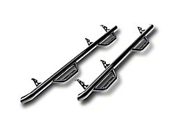 N-Fab Wheel 2 Wheel Bed Access Nerf Side Step Bars; Gloss Black (17-26 F-350 Super Duty Regular Cab w/ 8-Foot Bed)