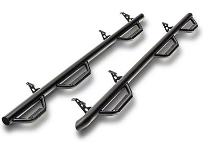 N-Fab Wheel 2 Wheel Bed Access Nerf Side Step Bars; Textured Black (11-16 F-350 Super Duty SuperCab w/ 6-3/4-Foot Bed)