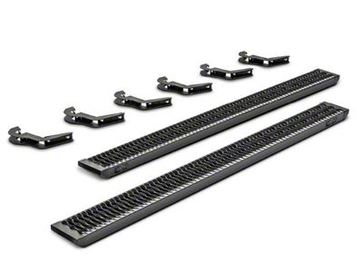 N-Fab Growler Fleet Sure Grip Running Boards; Textured Black (07-18 Silverado 1500 Extended/Double Cab)