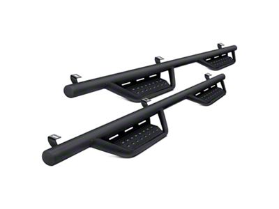 N-Fab Cab Length RS Nerf Side Step Bars; Textured Black (09-18 RAM 1500 Quad Cab)