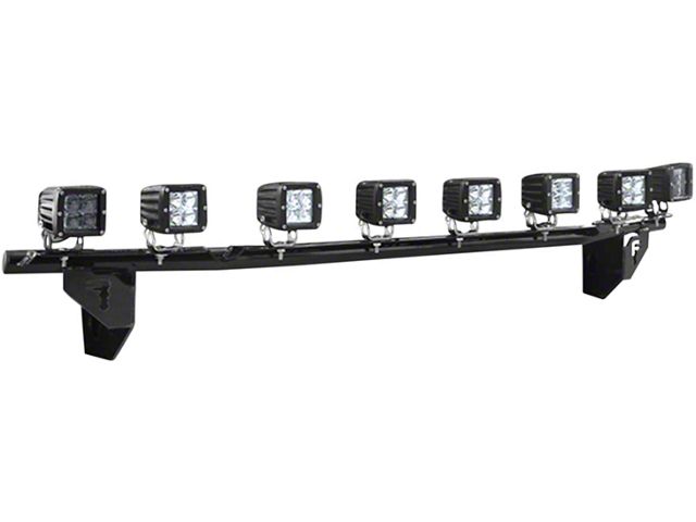 N-Fab Front Light Mount Bar with Multi-Mount; Gloss Black (10-18 RAM 2500)