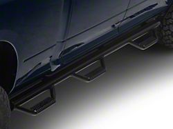 N-Fab Wheel 2 Wheel Bed Access Nerf Side Step Bars; Gloss Black (19-26 RAM 2500 Crew Cab w/ 6.4-Foot Box)