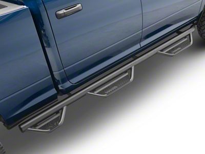 N-Fab Wheel 2 Wheel Podium Nerf Side Step Bars; Textured Black (19-24 RAM 2500 Crew Cab w/ 6.4-Foot Box)