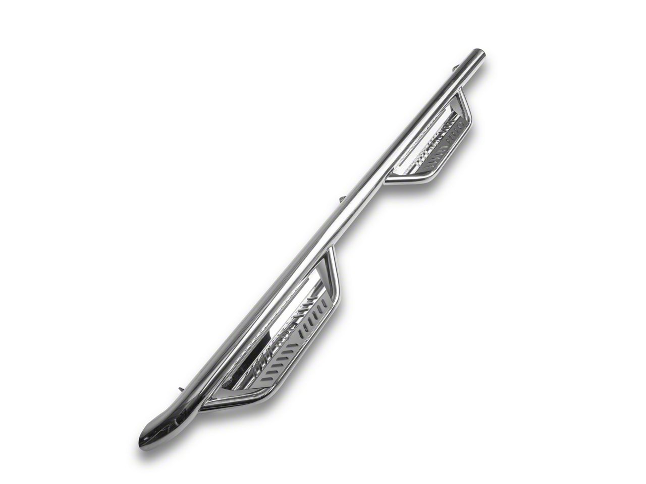 RT N-Fab Cab Length Podium Nerf Side Step Bars; Polished Stainless