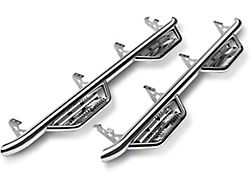 N-Fab Wheel 2 Wheel Podium Nerf Side Step Bars; Polished Stainless (19-26 RAM 3500 Crew Cab w/ 6.4-Foot Box)