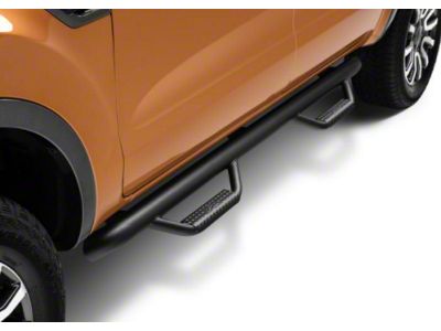 N-Fab Cab Length Nerf Side Step Bars; Textured Black (19-25 Ranger SuperCrew)