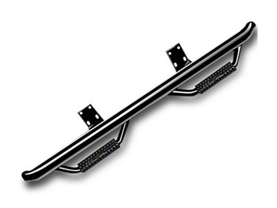 N-Fab Cab Length Nerf Side Step Bars; Gloss Black (99-06 Sierra 1500 Extended Cab)