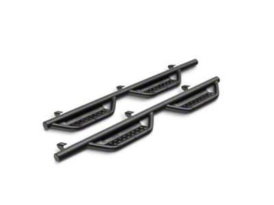 N-Fab Cab Length RS Nerf Side Step Bars; Textured Black (19-24 Sierra 1500 Double Cab)