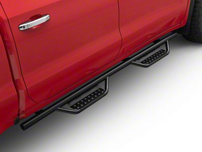 N-Fab Cab Length RS Nerf Side Step Bars; Textured Black (19-26 Sierra 1500 Crew Cab)