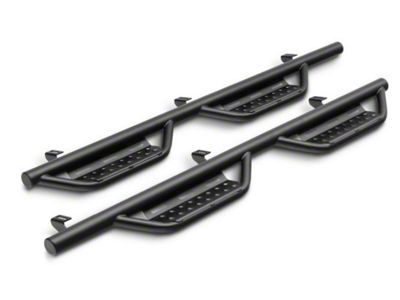 N-Fab Cab Length RS Nerf Side Step Bars; Textured Black (19-24 Sierra 1500 Crew Cab)