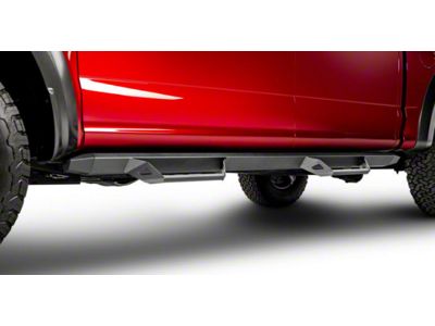 N-Fab Predator Pro Nerf Side Step Bars; Textured Black (19-25 Sierra 1500 Double Cab)