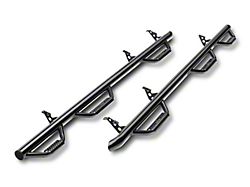 N-Fab Wheel 2 Wheel Bed Access Nerf Side Step Bars; Gloss Black (19-26 Sierra 1500 Double Cab)