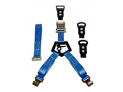 N-Fab Bed Mounted Rapid Tire Strap; Blue