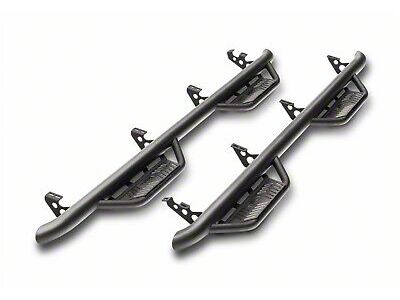 N-Fab Cab Length Podium Nerf Side Step Bars; Textured Black (20-23 Sierra 2500 HD Double Cab)