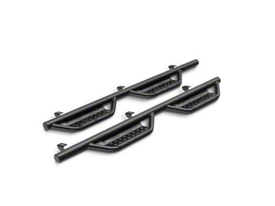 N-Fab Cab Length RS Nerf Side Step Bars; Textured Black (20-25 Sierra 2500 HD Double Cab)
