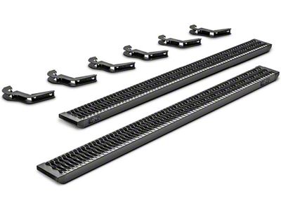 N-Fab Growler Fleet Sure Grip Running Boards; Textured Black (07-19 Sierra 2500 HD Crew Cab)