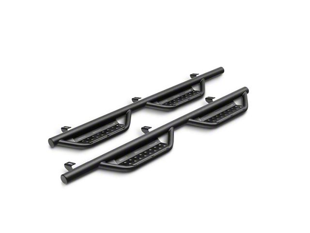 N-Fab Cab Length RS Nerf Side Step Bars; Textured Black (20-24 Sierra 2500 HD Crew Cab)