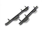 N-Fab Cab Length Nerf Side Step Bars; Gloss Black (20-26 Sierra 2500 HD Double Cab)