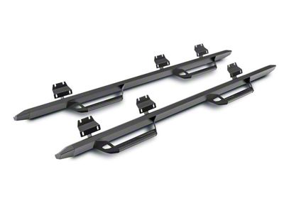 N-Fab Predator Pro Nerf Side Step Bars; Textured Black (20-24 Sierra 2500 HD Crew Cab)