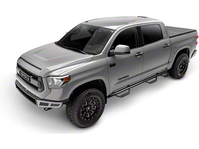N-Fab Wheel 2 Wheel Bed Access Nerf Side Step Bars; Textured Black (11-14 Sierra 2500 HD Crew Cab w/ 6.50-Foot Standard Box)