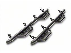 N-Fab Cab Length Podium Nerf Side Step Bars; Textured Black (20-25 Sierra 3500 HD Double Cab)