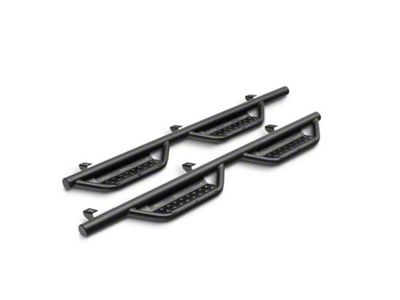 N-Fab Cab Length RS Nerf Side Step Bars; Textured Black (20-24 Sierra 3500 HD Double Cab)