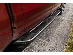 N-Fab Roan Cab Length Side Step Bars; Textured Black (20-26 Sierra 3500 HD Crew Cab)