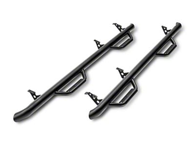 N-Fab Wheel 2 Wheel Bed Access Nerf Side Step Bars; Textured Black (11-14 Sierra 3500 HD Regular Cab w/ 8-Foot Long Box)