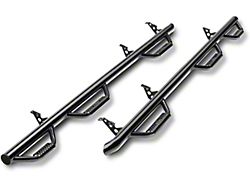 N-Fab Wheel 2 Wheel Bed Access Nerf Side Step Bars; Gloss Black (15-19 Sierra 3500 HD Crew Cab w/ 6.50-Foot Standard Box)