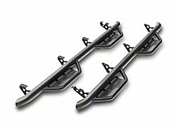 N-Fab Cab Length Podium Nerf Side Step Bars; Textured Black (07-13 Sierra 3500 HD Extended Cab)