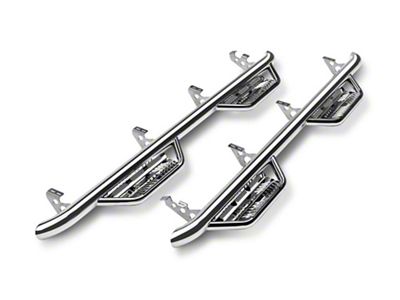 N-Fab Cab Length Podium Nerf Side Step Bars; Polished Stainless (15-16 Sierra 3500 HD Crew Cab)