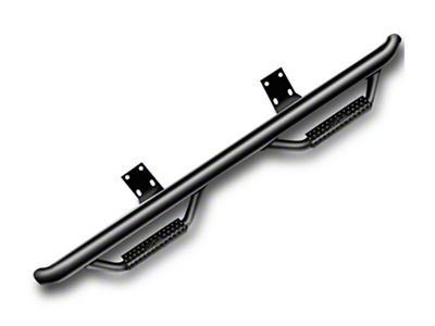 N-Fab Cab Length Nerf Side Step Bars; Textured Black (19-24 Silverado 1500 Double Cab)
