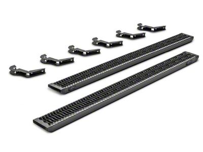 N-Fab Growler Fleet Sure Grip Running Boards; Textured Black (19-25 Silverado 1500 Double Cab)