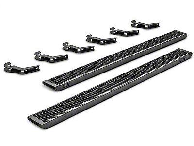N-Fab Growler Fleet Sure Grip Running Boards; Textured Black (19-25 Silverado 1500 Regular Cab)