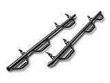 N-Fab Wheel 2 Wheel Bed Access Nerf Side Step Bars; Gloss Black (19-26 Silverado 1500 Double Cab)