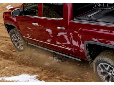 N-Fab Predator Pro Nerf Side Step Bars; Textured Black (20-24 Silverado 2500 HD Crew Cab)