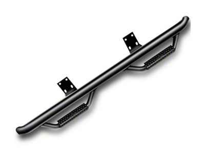 N-Fab Cab Length Nerf Side Step Bars; Textured Black (07-10 Silverado 2500 HD Extended Cab)