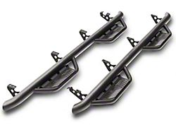 N-Fab Wheel 2 Wheel Podium Nerf Side Step Bars; Textured Black (17-19 Silverado 2500 HD Crew Cab w/ 6.50-Foot Standard Box)