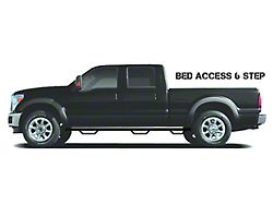 N-Fab Wheel 2 Wheel Bed Access Nerf Side Step Bars; Gloss Black (01-06 Silverado 2500 HD Crew Cab w/ 8-Foot Long Box)