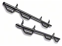 N-Fab Wheel 2 Wheel Bed Access Nerf Side Step Bars; Gloss Black (01-06 Silverado 2500 HD Extended Cab w/ 6.50-Foot Standard Box)