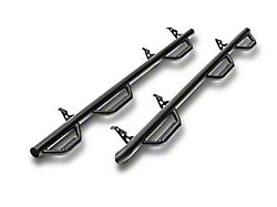 N-Fab Wheel 2 Wheel Bed Access Nerf Side Step Bars; Textured Black (01-06 Silverado 2500 HD Crew Cab w/ 6.50-Foot Standard Box)