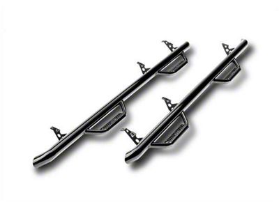 N-Fab Cab Length Nerf Side Step Bars; Textured Black (20-25 Silverado 3500 HD Double Cab)