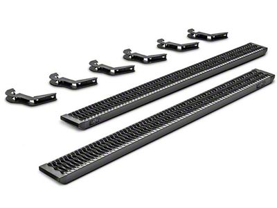 N-Fab Growler Fleet Sure Grip Running Boards; Textured Black (20-25 Silverado 3500 HD Double Cab SRW)