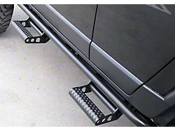 N-Fab Cab Length RKR Side Rails with Detachable Steps; Textured Black (20-26 Silverado 3500 HD Crew Cab)