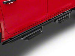 N-Fab Cab Length Podium Nerf Side Step Bars; Textured Black (20-25 Silverado 3500 HD Crew Cab)