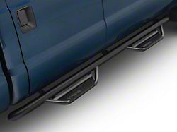 N-Fab Cab Length Podium Nerf Side Step Bars; Textured Black (11-16 F-250 Super Duty SuperCrew)