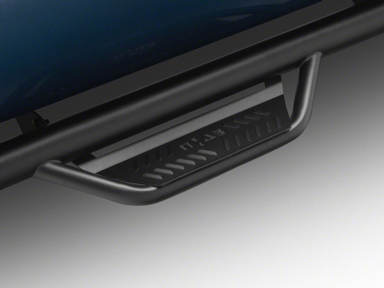 RT N-Fab Cab Length Podium Nerf Side Step Bars; Textured Black