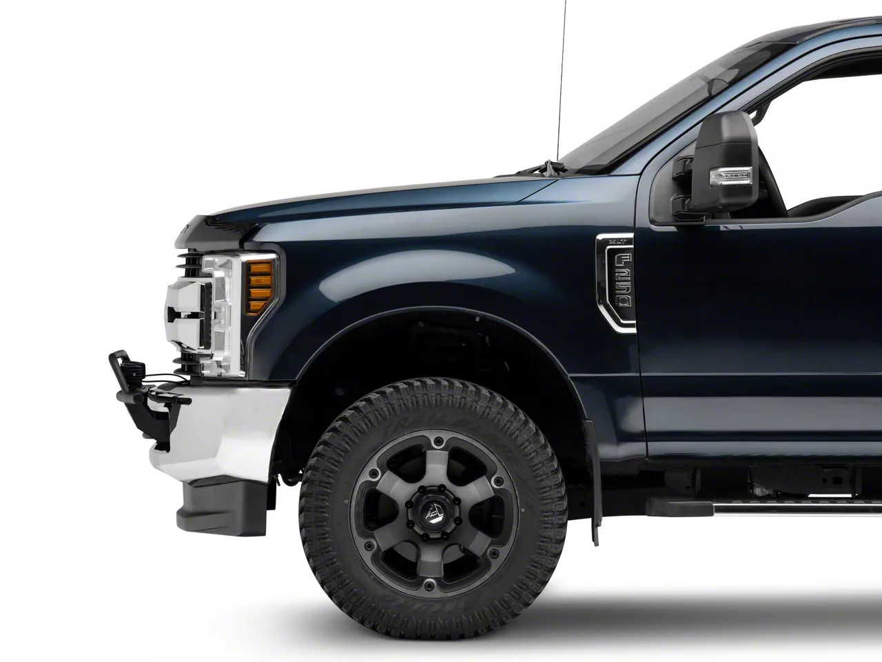 NFab F250 Super Duty Front Light Mount Bar with MultiMount; Textured