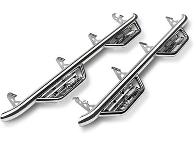 N-Fab Cab Length Podium Nerf Side Step Bars; Polished Stainless (17-25 F-250 Super Duty SuperCrew)